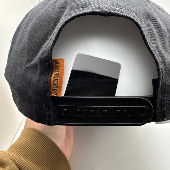 Jagermeister Hat Cap Gold Embroidered Deer Logo Snapback Adjustable Black OSFM - Picture 4 of 5